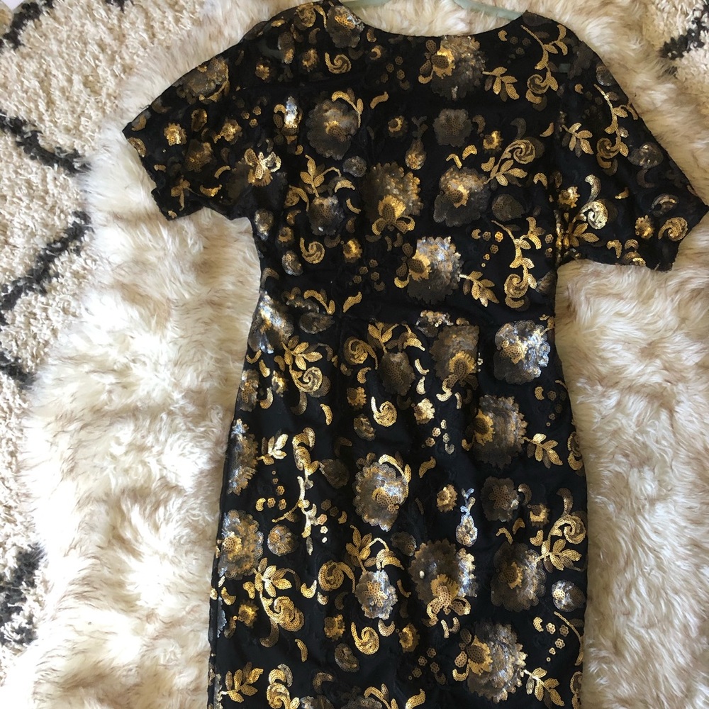 NWT The Limited black/gold sequin cocktail dress